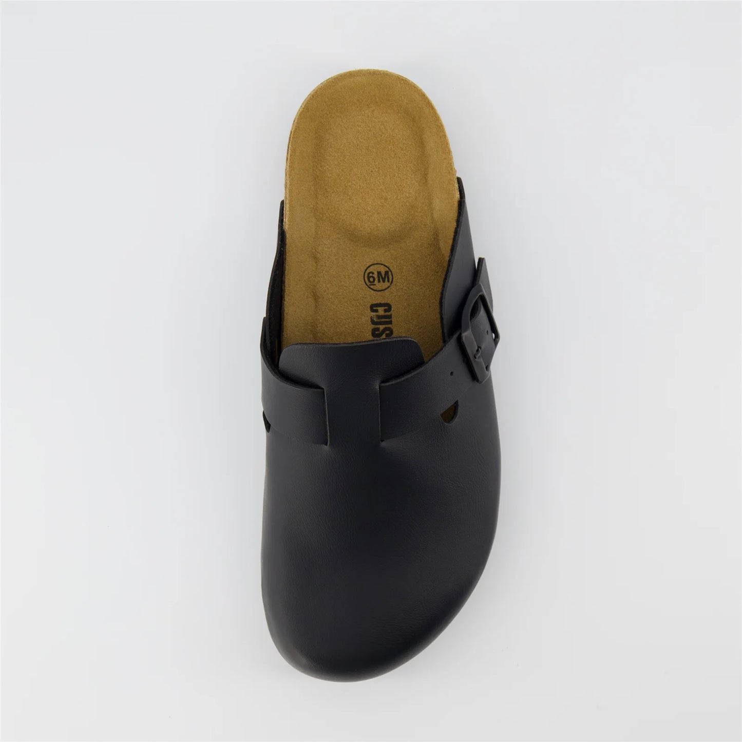 Hana Slip-On Buckle Clog with Cork Footbed +Memory Foam