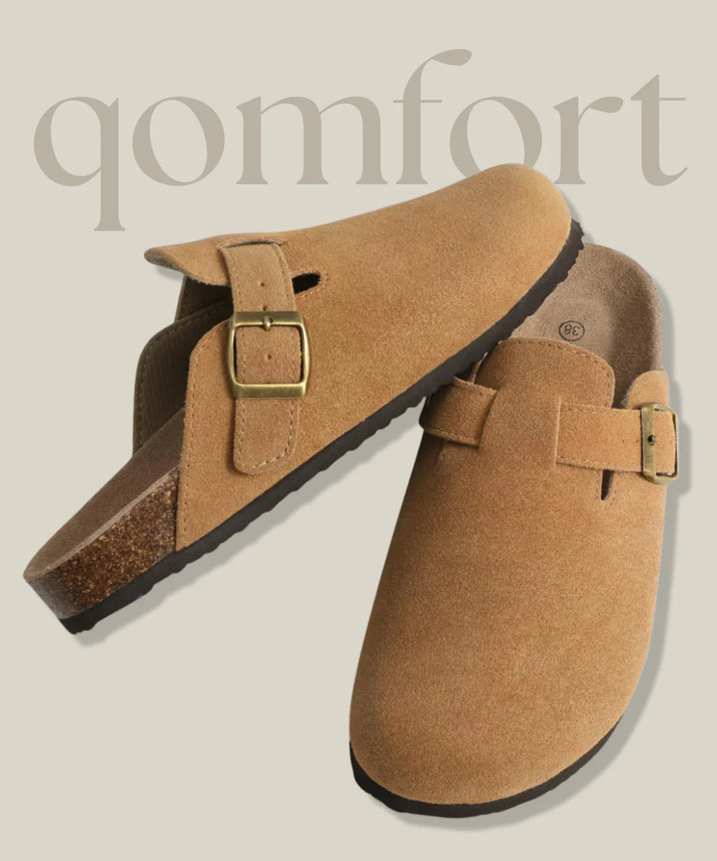 Genuine Suede Clogs by Qomforta