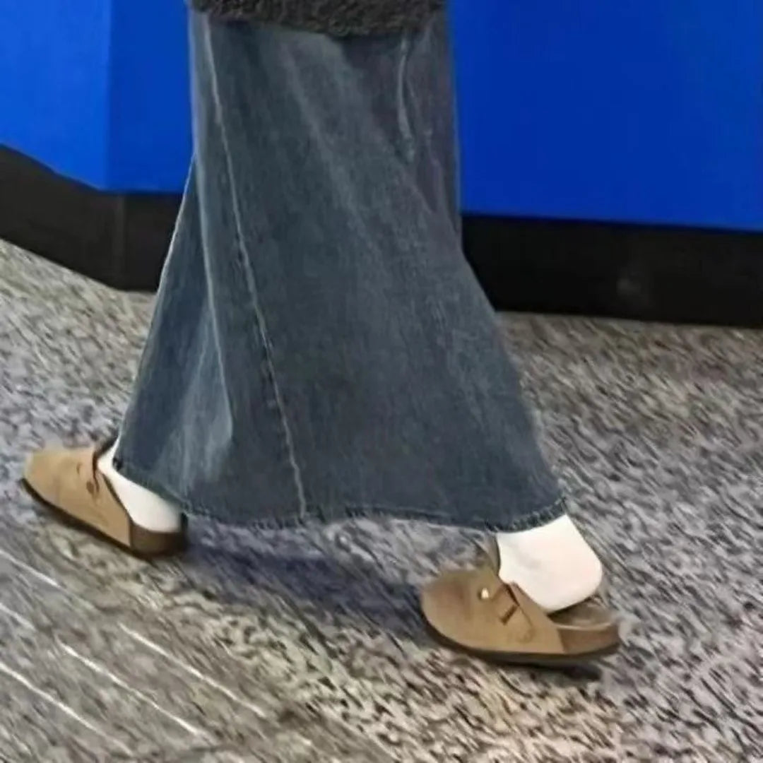 Crestar Fashion Clogs Slippers for Women Classic Suede Men Mules Cork Footbed Leather Potato Shoes with Arch Support Beach Slide