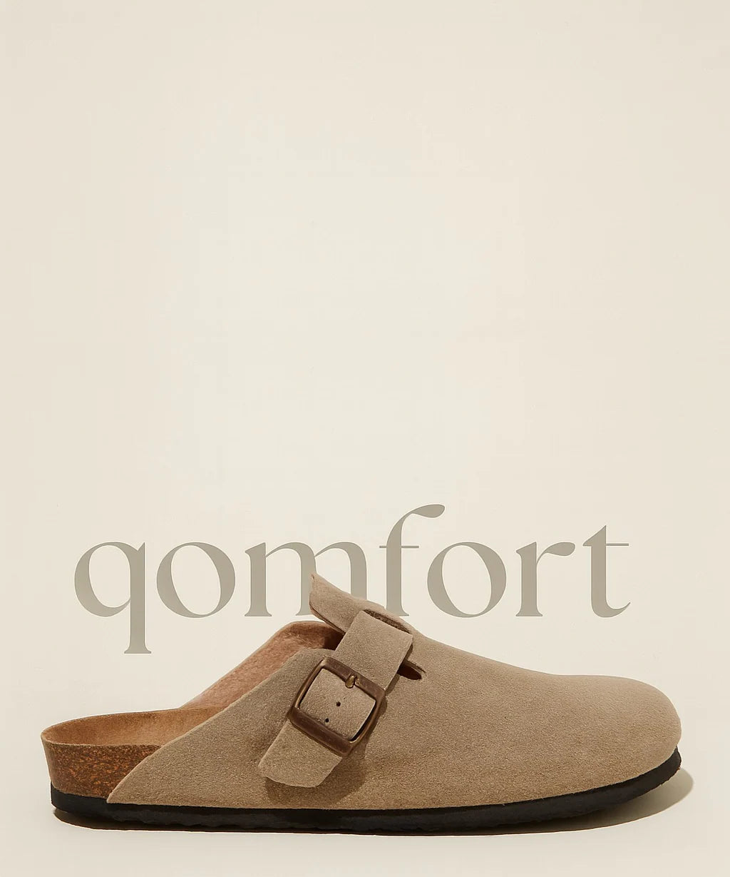 Genuine Suede Clogs by Qomforta